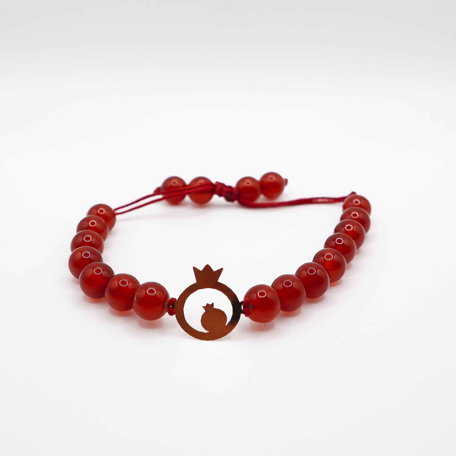 18k Gold Red Carnelian Bracelet