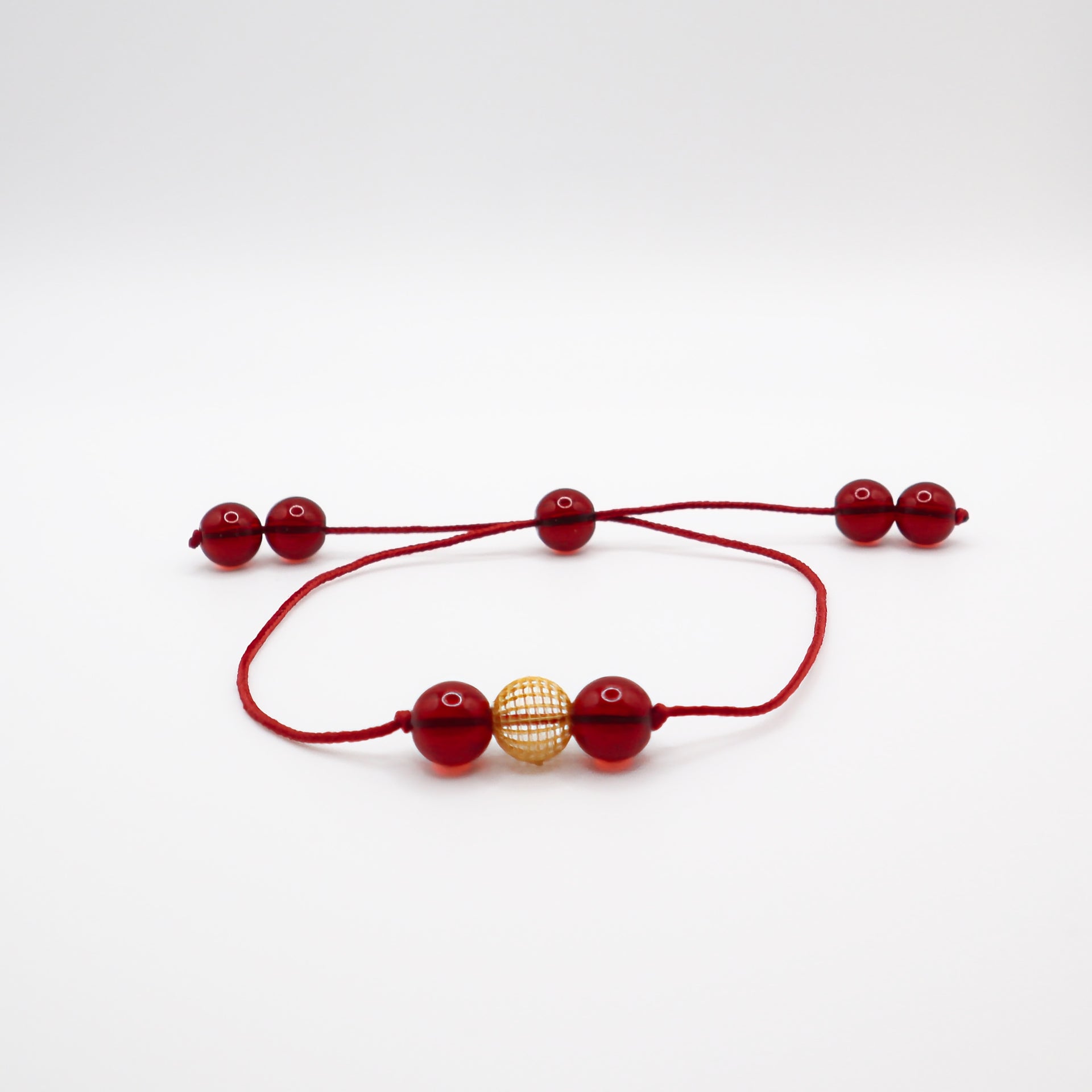 Garnet Red Glass Crystal Bracelet