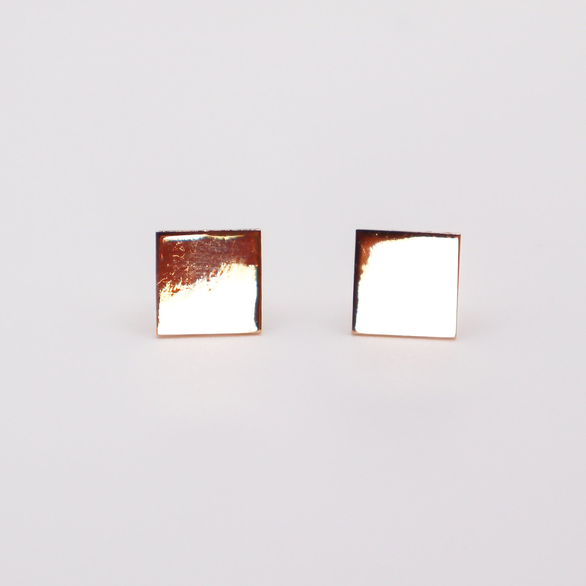 Gold Square Earrings