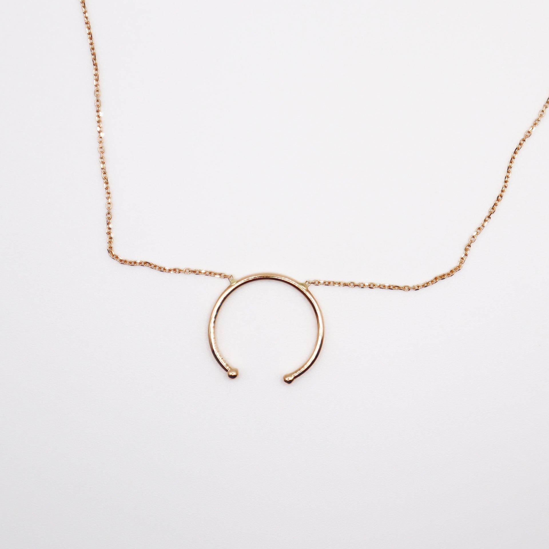 Gold Half Circle Necklace