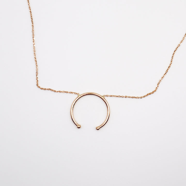 Gold Half Circle Necklace