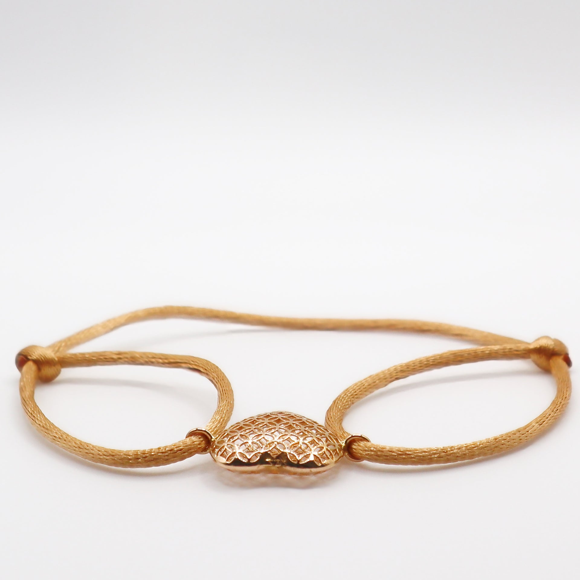 3D Gold Heart Bracelet