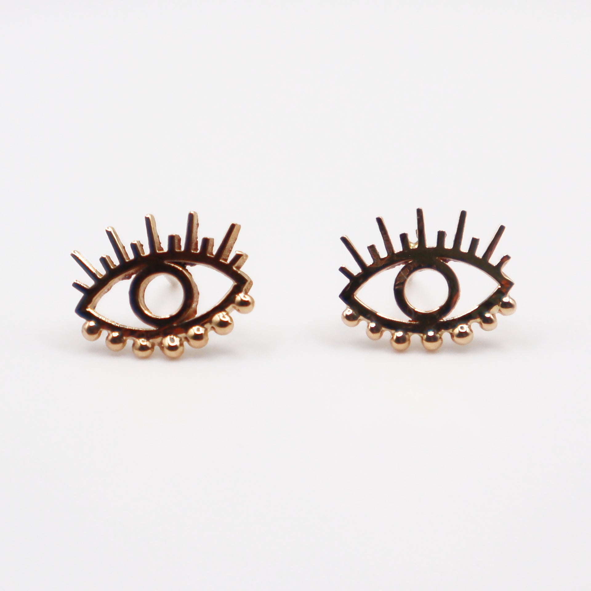 Gold Evil Eye Earrings