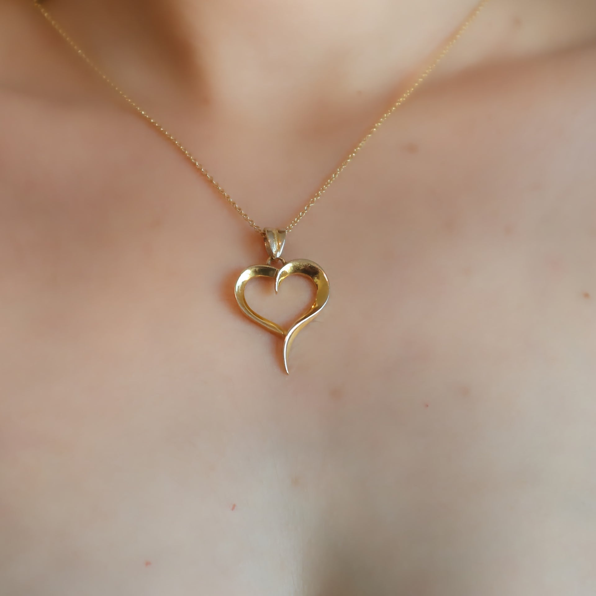 Large Gold Heart Pendant